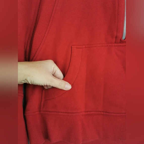 Lululemon Scuba Oversized Funnel-Neck Half ZipTrue Red size M/L - Picture 9 of 14